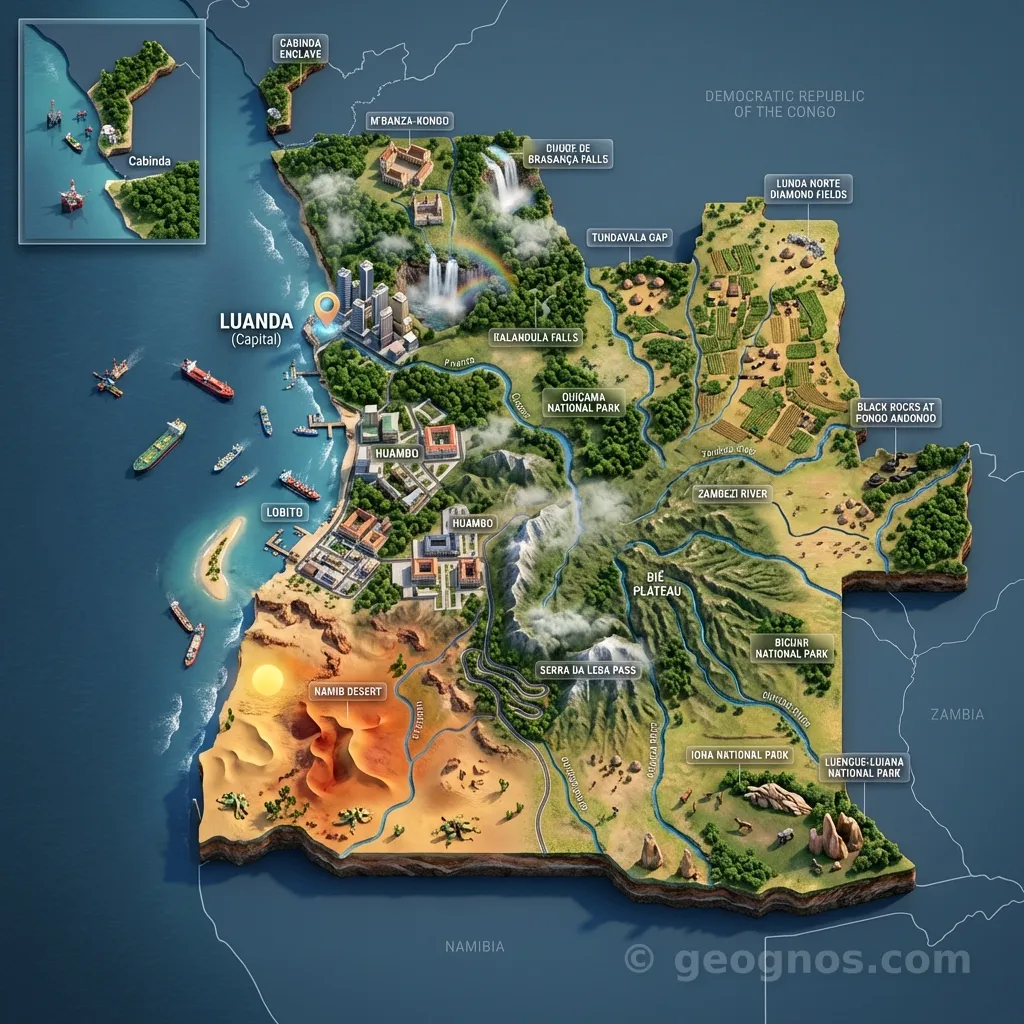 3D map of Angola