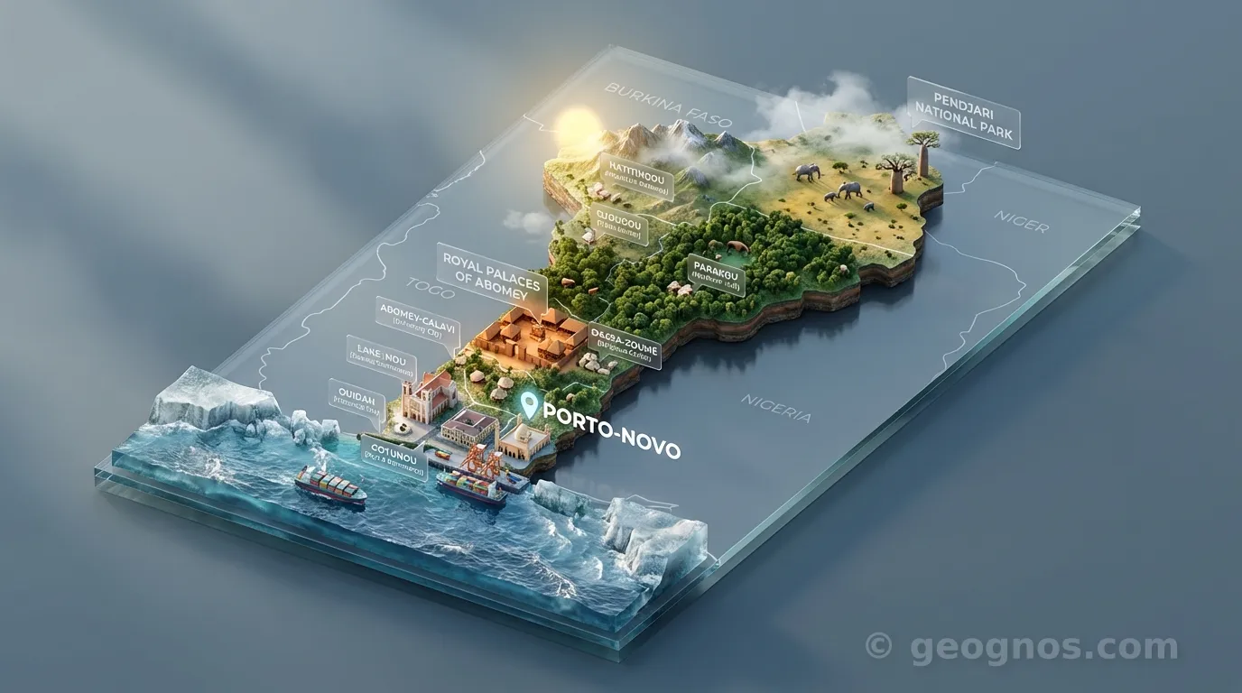 3D map of Benin