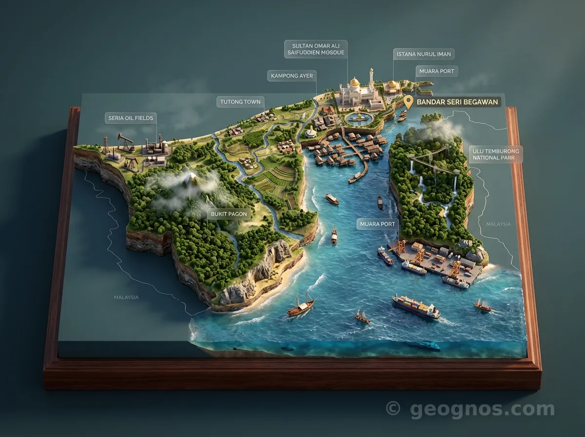 3D map of Brunei
