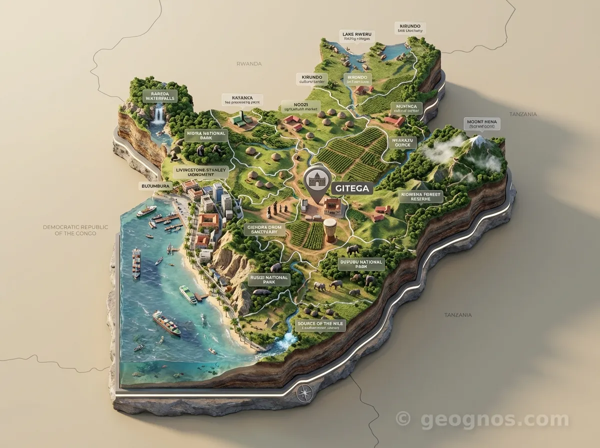 3D map of Burundi