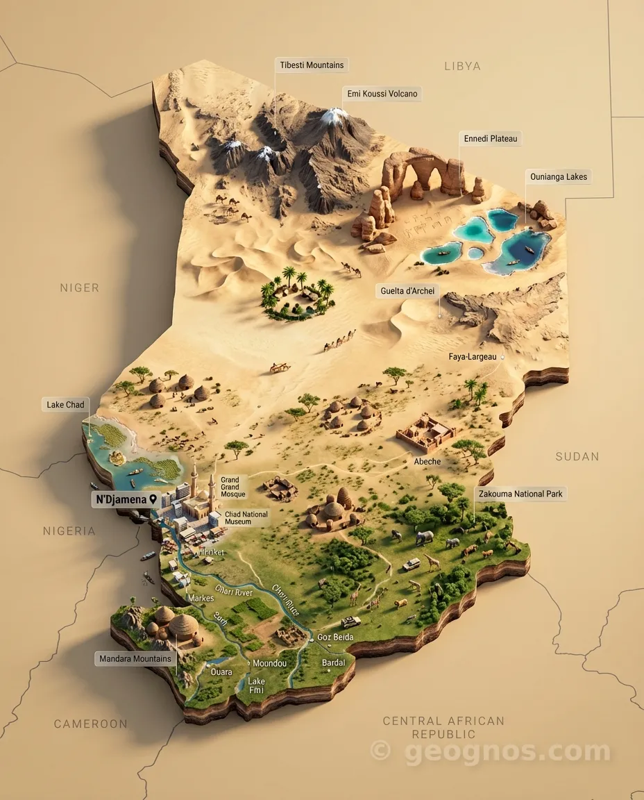 3D map of Chad
