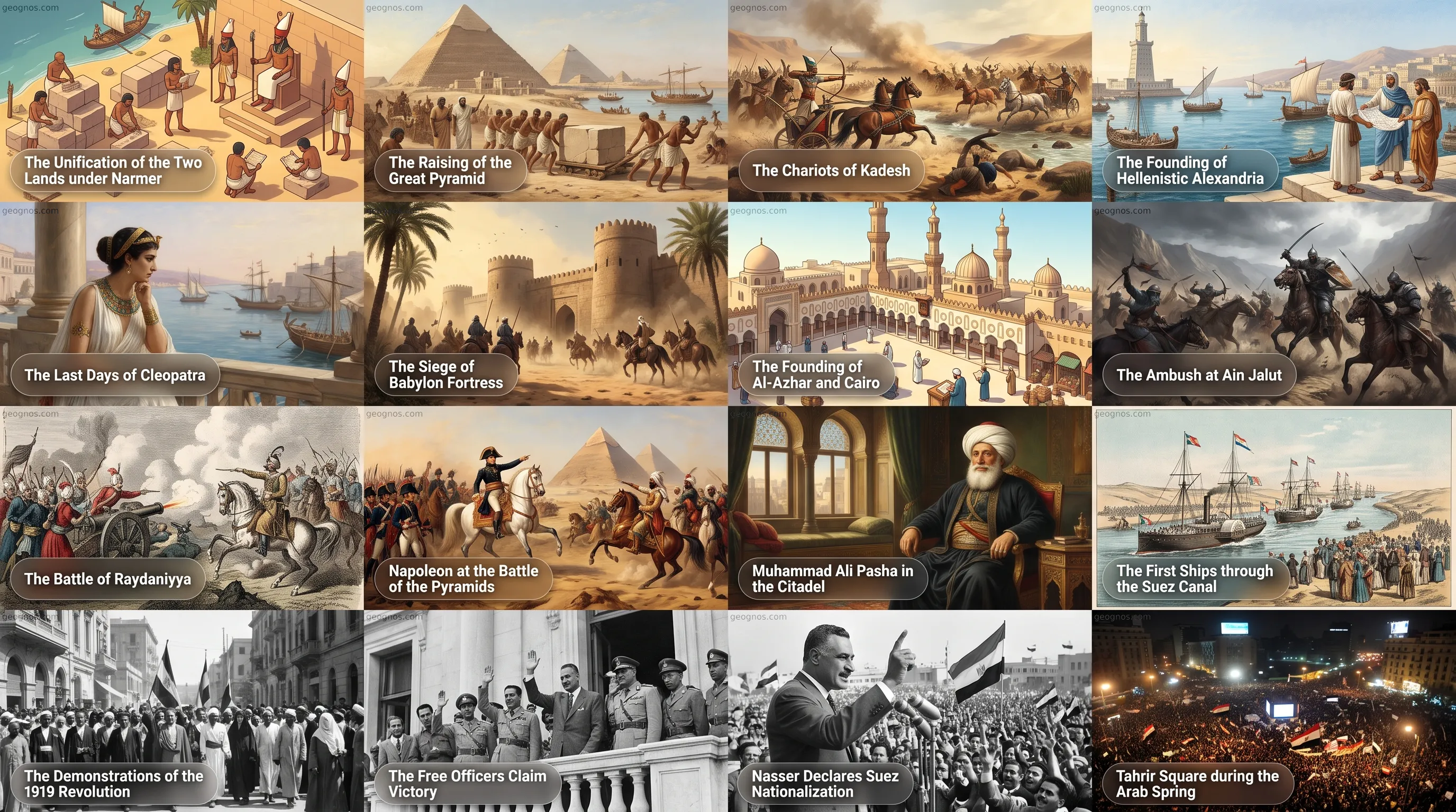 Unification of Upper and Lower Egypt by Narmer