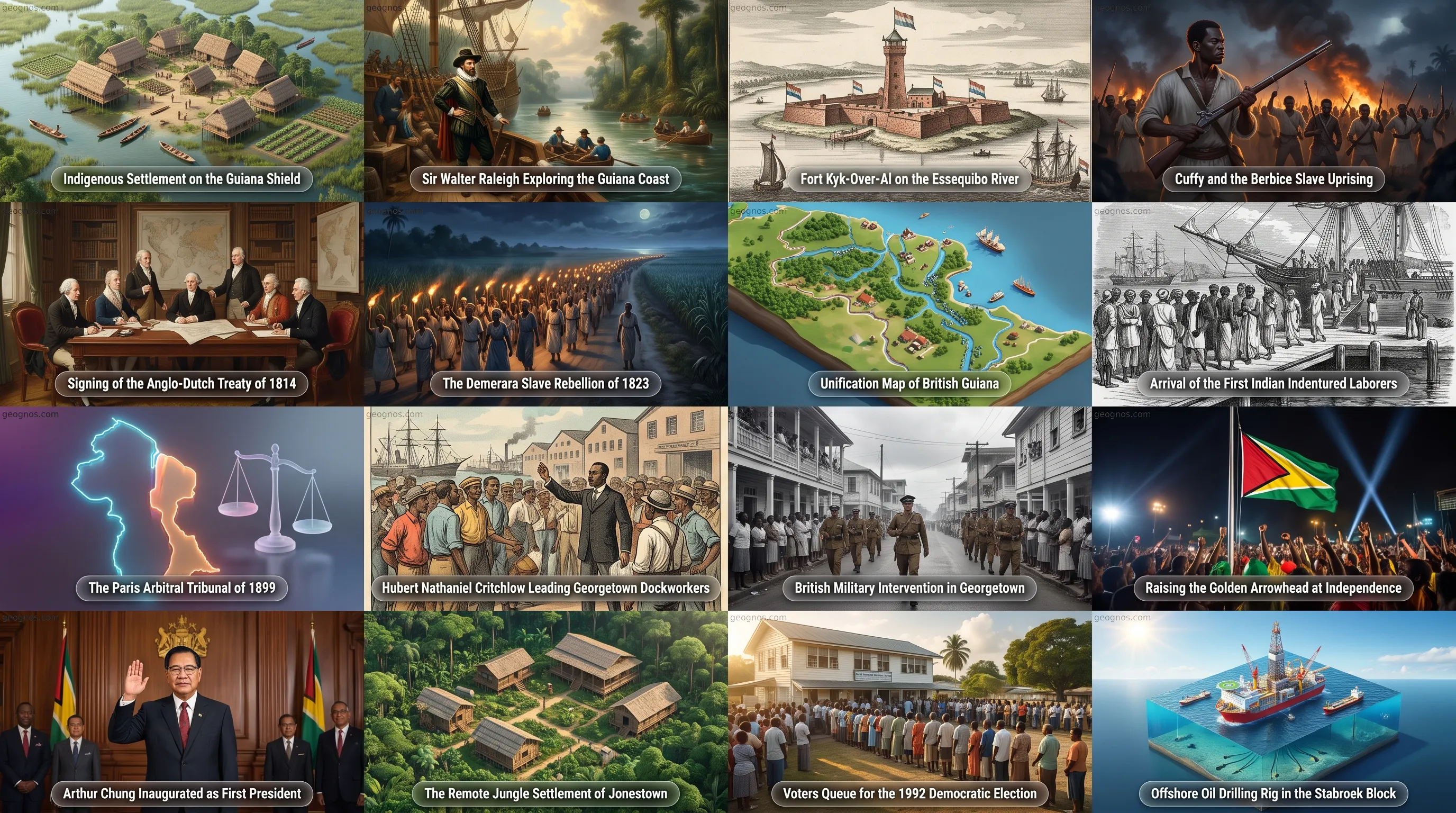 Rise of the Warrau, Arawak, and Carib Agricultural Settlements