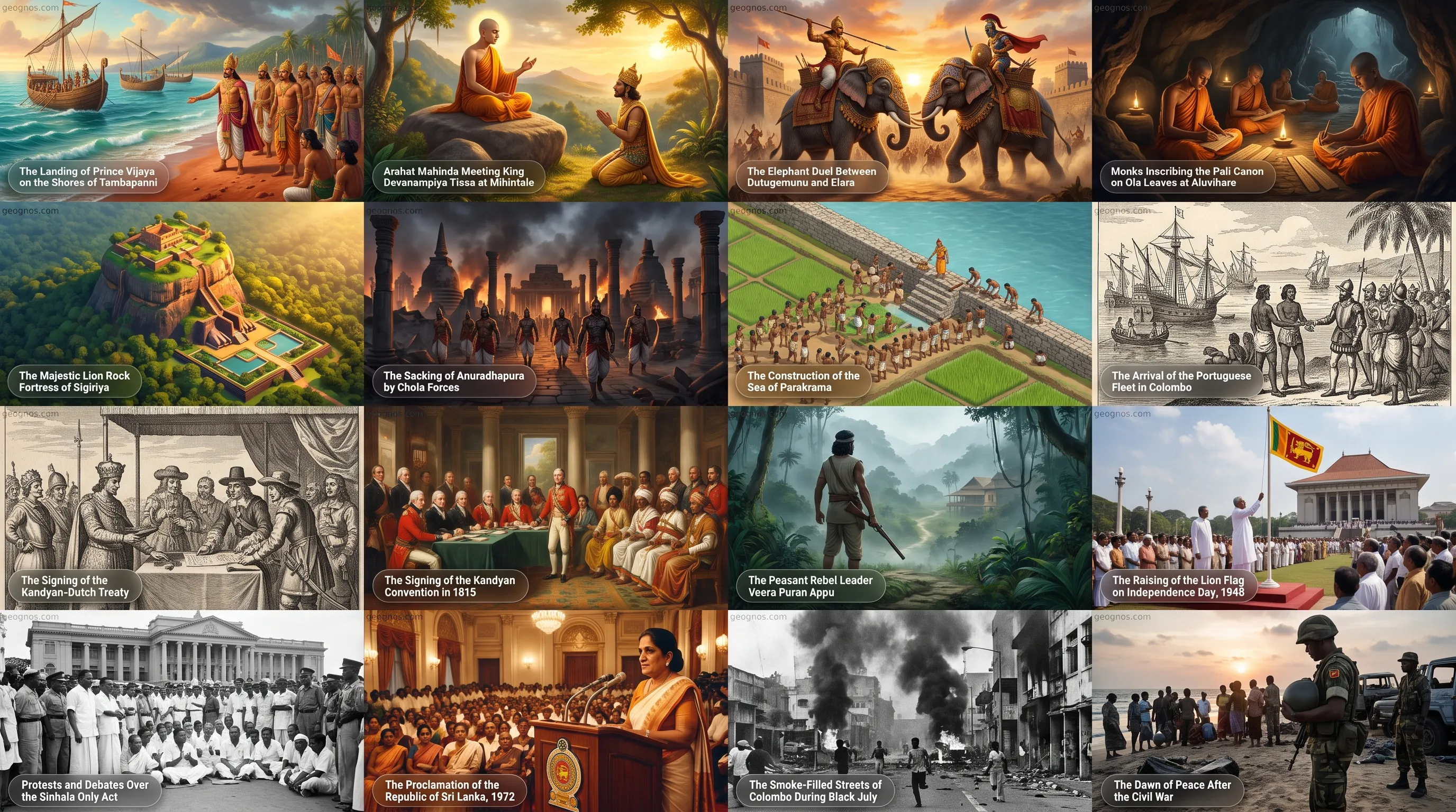 The Arrival of Prince Vijaya and Founding of the Sinhalese Line