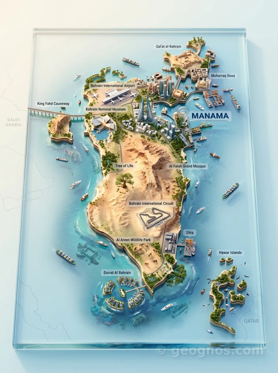 3D map of Bahrain