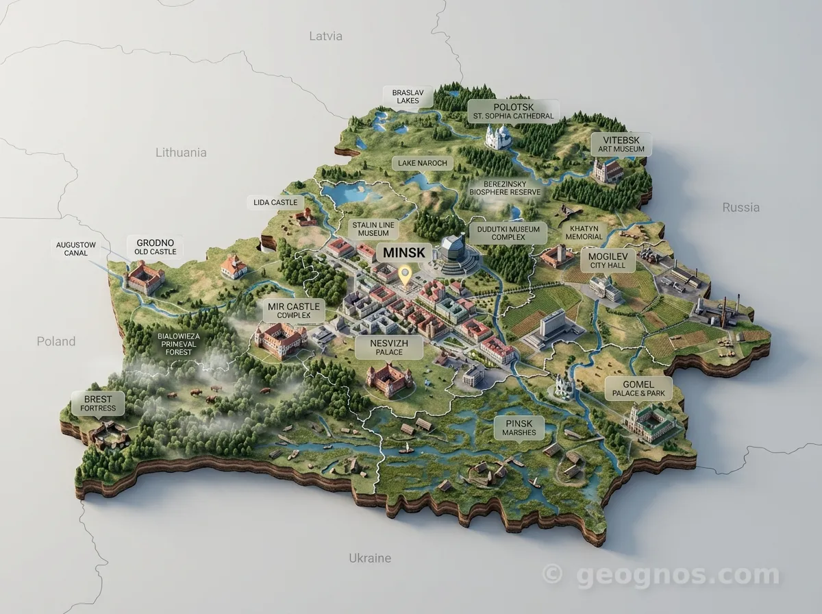 3D map of Belarus