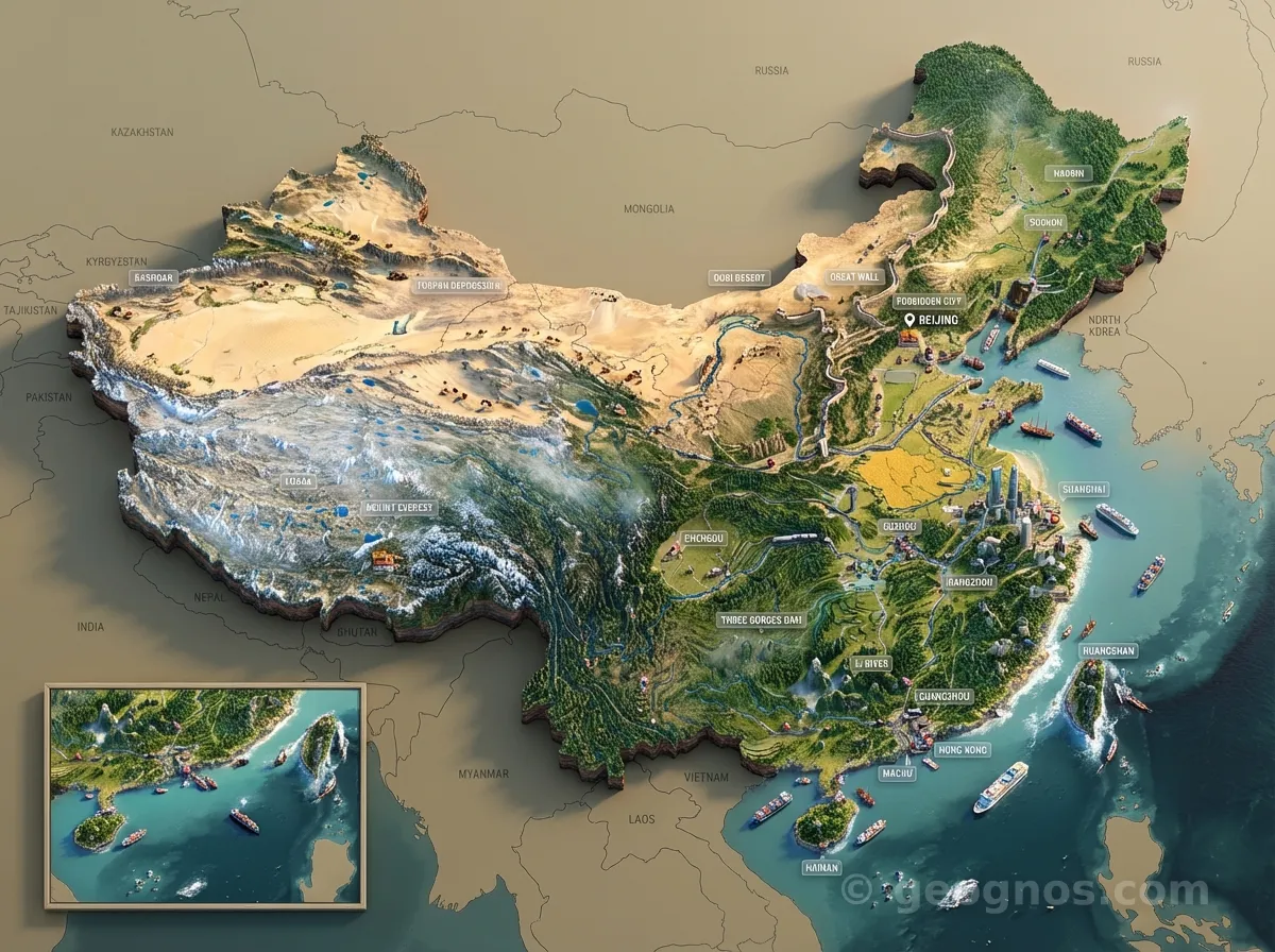 3D map of China